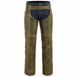 Guêtres complètes en cuir de haute qualité, construction renforcée, idéales pour les cours d'équitation et les activités de plein air - Product Image 1