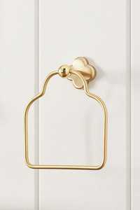 Classic Brass <b>Towel</b> Bar <b>Wall</b> <b>Mounted</b> Round Single Tier Rust Resistant Bathroom Decorative Luxury <b>Towel</b> Holder <b>Rail</b> Factory Price - Product Image 4