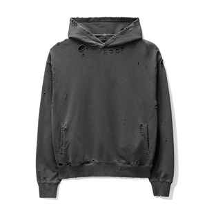 เสื้อฮู้ดดี้ผู้ชาย SHH INDUSTRIES แบบดิสเทรส สีพื้น ผ้าถักเนื้อฝ้ายฟลีซ ลุคซักล้าง มีกระเป๋า เป็นมิตรต่อสิ่งแวดล้อม ระบายอากาศได้ดี น้ำหนัก 220 กรัม - Product Image 1