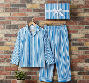 Indian 100% Pure Cotton Woven <b>Women's</b> Pajama Set Soft V-neck Long Sleeves Solid <b>Thermal</b> Breathable Quick Dry Casual - Product Image 1