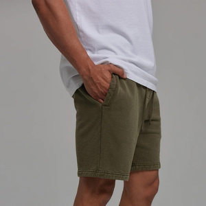 Pantalones cortos de algodón y forro polar personalizados al por mayor para hombre, con estampado digital, transpirables, con cintura elástica, en venta. - Product Image 3