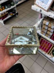 Modern Hexagonal Glass Jewelry <b>Box</b> Bridal Jewelries <b>Storage</b> & Display Case Easy Portable Metal <b>Decorative</b> <b>Box</b> & Bins <b>For</b> Gifting - Product Image 4