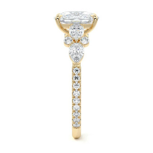 IGI Certified <b>Cushion</b> Cut Lab Grown Diamond Cluster Engagement <b>Ring</b> 10K 14K 18K Gold 925 935 Silver <b>Wedding</b> Anniversary Party - Product Image 4