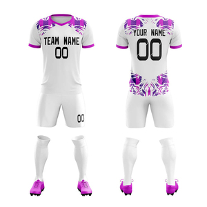 Conjunto de Camiseta de Fútbol Personalizada para Hombre, Negra y Roja, Sublimada, Cuello en V, Manga Corta, Secado Rápido, Ajuste Atlético, Nombre del Equipo 00, Todas las Temporadas - Product Image 3