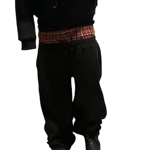 2024 pantalones de chándal personalizados para hombre, ropa de calle para hombre, Pantalones anchos de algodón holgados de gran tamaño, Pantalones anchos de cintura doble para hombre lavados - Product Image 6