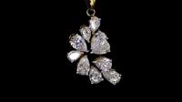 Collar con Colgante de Diamantes Cultivados en Laboratorio con Forma de Racimo Floral, con Piedras en Forma de Pera y Redondas, Chapado en Oro de 18K y Rodio, para Uso Diario y Regalos
