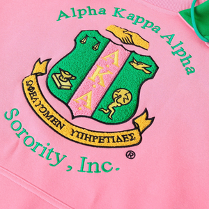 AKA Pink Prep Unisex Hoodie Pink <b>Green</b> Pullover Hooded Sweatshirt Premium Fleece Casual Greek Style Apparel - Product Image 6