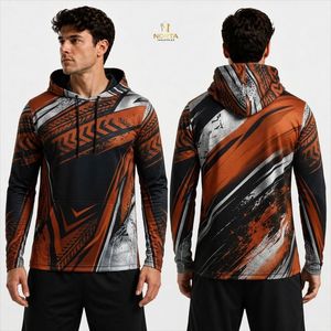 T-shirts à capuche de sport pour hommes en polyester à sublimation avec imprimé graphique samouraï japonais, manches longues, pour la performance artistique et l'entraînement - Product Image 2