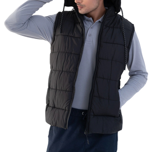 <b>Men</b> <b>Down</b> <b>Filled</b> Puffer Vest Winter Sleeveless Quilted <b>Jacket</b> Warm Body Warmer Outdoor Casual OEM Supplier - Product Image 3