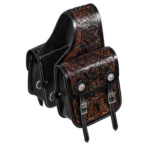 Bolsa de Cuero para Sillín de Caballo Estilo Western, Uso en Motocicleta, 100% Cuero de Búfalo, Diseño Hecho a Mano, Color Personalizable - Product Image 1