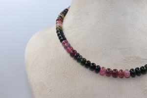 Natural Multi Color Tourmaline Round <b>Beads</b> 7-8mm 16 Inch Strand For Necklace Making - Product Image 3