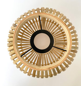 Handmade Bamboo Lampshade Natural Brown Woven Pendant Light Eco Friendly <b>Ceiling</b> Lamp OEM Supplier Vietnam - Product Image 5