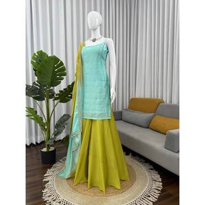 Women's Party Wear Suit Set with Sequence and Thread Work for a Stylish Look - Product Image 2