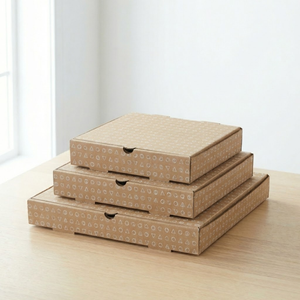 Customized Logo Corrugated Board Pizza <b>Boxes</b> with <b>Recycled</b> Materials High Quality Made in Vietnam - Product Image 6
