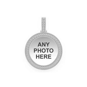 Lab Grown Iced Diamond 925 Sterling Silver White Gold Plated Fine Pendants Charms Custom Hip Hop Jewelry Photo <b>Memory</b> RIP Ideas - Product Image 1