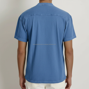 เสื้อยืดผู้ชายแบบฟอกสีทรงโอเวอร์ไซส์ แห้งเร็ว ระบายอากาศดี รับผลิตตามแบบ OEM ขายส่ง - Product Image 6