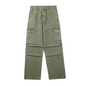 Custom Large Size Men's Casual <b>Work</b> <b>Cargo</b> <b>Pants</b> Waist Cotton Fabric Zipper Decorations Autumn - Product Image 5