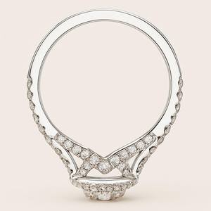 Anillo Halo de Moissanita con Corte Brillante, Color D, VVS, Plata de Ley 925, Engaste Pavé, Regalo para Mujer, Boda, Compromiso, Aniversario - Product Image 4