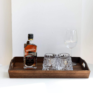 Plateau de service en bois de style indien moderne avec finitions complexes, idéal pour présenter les repas et embellir la décoration intérieure - Product Image 2
