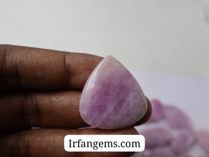 Wholesale Lot of Natural Opaque Kunzite Cabochon Flat Back Pendant Multi-Shape <b>Quartz</b> Gemstones Handmade for Necklace Making - Product Image 2