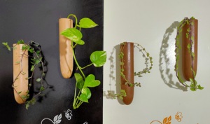 Pot de fleurs suspendu en bois, jardinière en bambou, support vertical pour plantes d'intérieur - Product Image 2