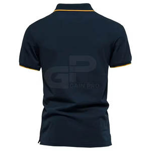 Polo en coton piqué classique léger et doux pour homme, confortable pour les activités de plein air, les voyages, le sport quotidien - Product Image 2