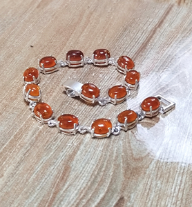 Pulsera de Plata de Ley 925 con Ámbar Natural, Hecha a Mano, con Gema de Ámbar Báltico, Estilo Vintage, Joyería al por Mayor - Product Image 1