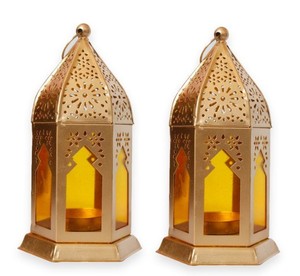 Wholesale Selling Durable Black metal <b>tea</b> <b>light</b> holders with a gold interior For Home Decor Metal Candle Holder for Christmas - Product Image 5