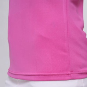 Polo sin Mangas Rosa para Mujer, Color Sólido, Tejido de Punto, Transpirable, Estilo Casual, Largo Regular - Product Image 5