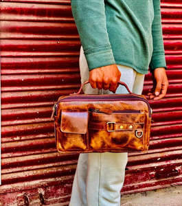 Attractive Designer Looking Traveling Shopping <b>Crossbody</b> style Pure Leather Handbag Antique Latest Designer Handbag items sets - Product Image 5