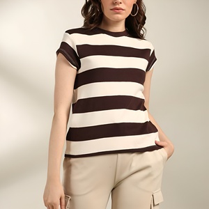 Camisetas de Mujer Nuevas, Transpirables, de Primera Calidad, Tejido Suave de Algodón, MOQ Bajo, Camisetas de Mujer Más Vendidas - Product Image 1