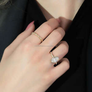 IGI/GIA Lab Grown Cut Diamond Vintage 14k jaune mariage/bague de fiançailles unisexe or blanc fin pour anniversaire fête-digne - Product Image 2