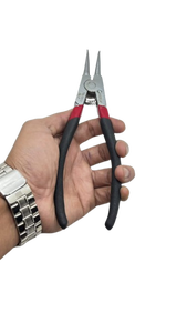HIRA 16113 คีมหนีบวงแหวนเหล็กคาร์บอน ปากตรง ขนาด 8 นิ้ว/200 มม. DIY OEM - Product Image 2