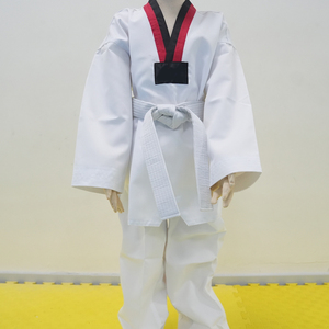 ชุดฝึกศิลปะการต่อสู้แบบยูนิเซ็กซ์ ระบายอากาศได้ดี ทนทานต่อการสึกหรอ ผลิตจากโพลีเอสเตอร์ ซับในผ้าฝ้าย เอวปานกลาง เหมาะสำหรับเทควันโด - Product Image 1