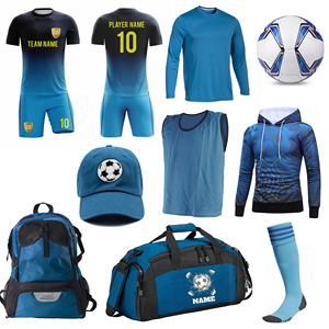 Conjunto de Uniforme de Fútbol Personalizado, Camiseta, Pantalones Cortos, Calcetines, Gorra, Balón, Mochila, Kit Deportivo, Calcetines de Fútbol, Petaca de Entrenamiento, Gorra Deportiva - Product Image 1