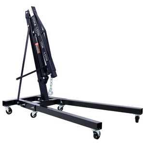 Elevador de motor plegable de acero resistente de 2 toneladas, elevador de grúa de tienda de recogedor de cerezas negro con 6 ruedas giratorias de hierro - Product Image 5