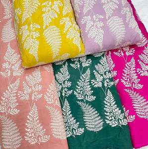 Tela de encaje africana con bordados múltiples, malla de red premium con lentejuelas y cuentas, material de vestido de moda para mujer, exportación premium - Product Image 3