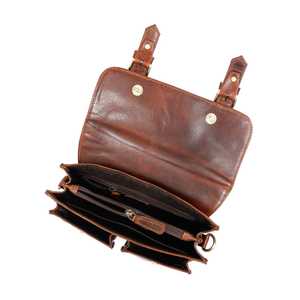 Medium Genuine Leather <b>Black</b> Men's Crossbody <b>Bag</b> Decorative Zipper Closure Fashion Style Durable Design for Daily Use-ZOLO - Product Image 4