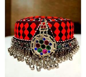 2026 Handmade Ethnic Women's Afghan Kuchi Character Style Outdoor Casual Party <b>Wedding</b> Festive Headpiece Jewelry Caps <b>Hat</b> Adults - Product Image 4