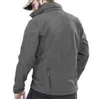 Veste Softshell Homme SPORTS CODE en Toile Enduite, Col Montant, Logo Avant, Fermeture Éclair Intégrale, Doublure Respirante, Hiver Décontracté, 220g, En Promotion