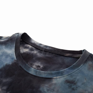 Camiseta de hombre, camiseta tie-dye, camiseta larga, camiseta de manga corta, camiseta con cuello redondo, camiseta de punto oversize, camiseta de estilo casual - Product Image 3