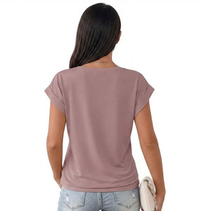 Camisetas de verano para mujer, cómodas y con diseño personalizado, suministro directo de fábrica. - Product Image 2