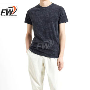 T-shirt délavé à l'acide pour homme, style streetwear hip-hop, coupe ajustée, prix fournisseur - Product Image 5