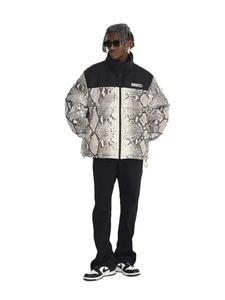 Veste matelassée unisexe pour enfants, imprimé peau de serpent, sur mesure, OEM ODM, chaude, imperméable, coupe-vent, respirante - Product Image 3