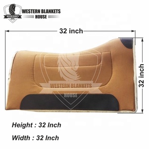 Tapis de selle d'équitation Western personnalisé de haute qualité avec logo couleur, confortable, en toile, néoprène, laine, coton, tissu polaire et fourrure - Product Image 3