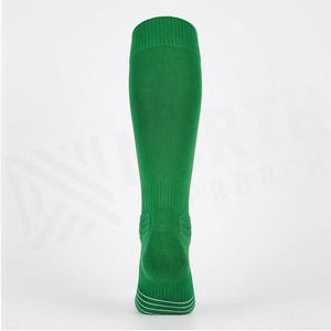 North Approach <b>Knee</b> <b>High</b> <b>Socks</b> Green Solid Breathable Soccer Football <b>Socks</b> for Adults - Product Image 2