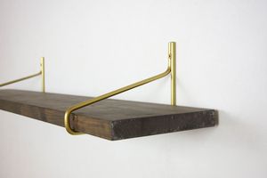 Premium Solid Brass Shelf Bracket for <b>Wall</b> Mounted <b>Floating</b> Wooden <b>Shelves</b> Luxury Home Interior Decoration - Product Image 5