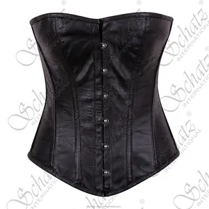 Wholesale Manufacturer Corset Womens Faux Leather Zipper Front Bustier Top Leather Corsets Plus Size Women Body Shapers Corsets