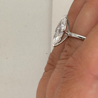 Bague de fiançailles unisexe en or 14 carats avec diamant de laboratoire marquise de 2 carats, bijoux de mariage de luxe, cadeau, certifié IGI, marque 3GRMS