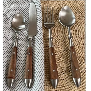 Juego de cubiertos decorativos para queso y pan con mango de madera de diseño, producto superventas para el hogar y la cocina. - Product Image 3